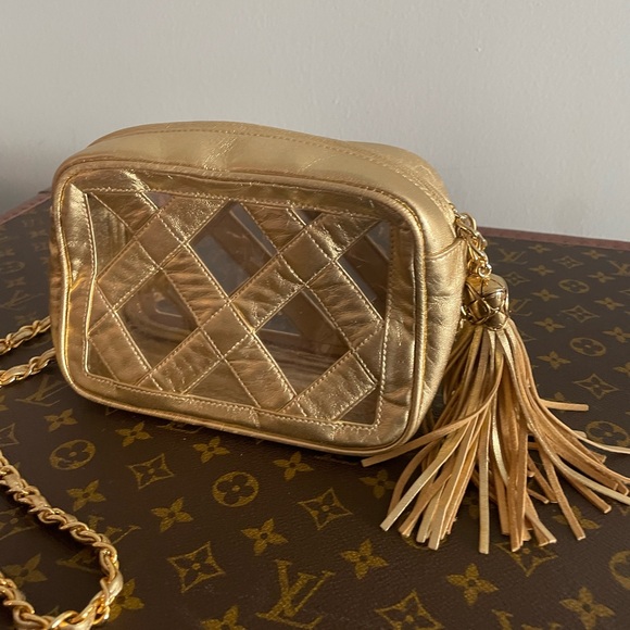 Vintage Chanel Gold/Clear Crossbody - Picture 3 of 7